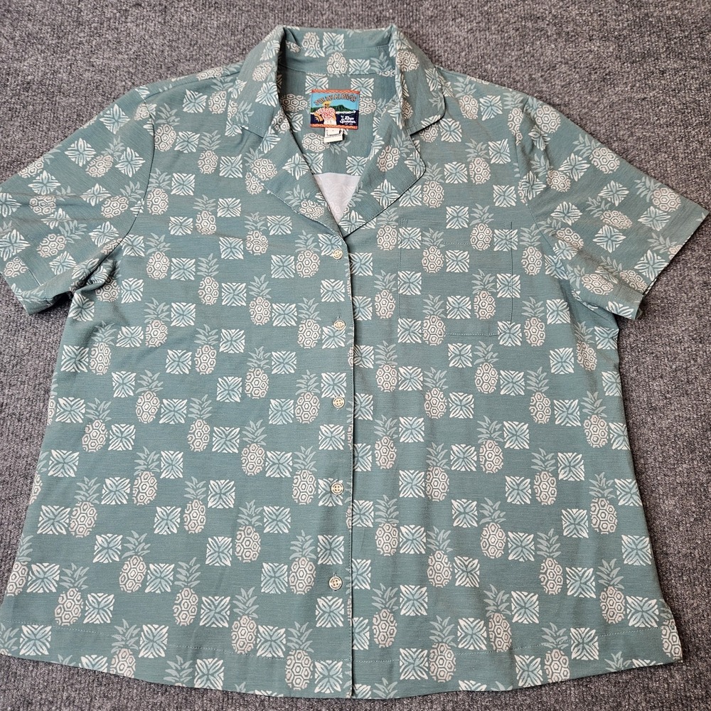 Joe Kealoha Reyn Spooner Women's Hawaiian Aloha Shirt Size Large